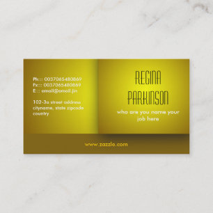 cartão de visita amarelo