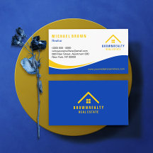 Amarelo Azul Suntuoso Logotipo de Telhado e Janela