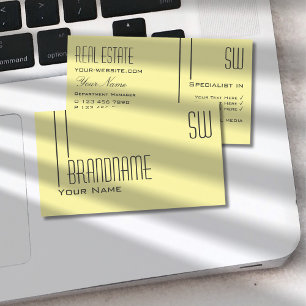 Cartão De Visita Amarelo comum com iniciantes profissionais