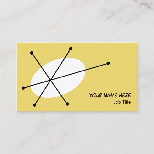 Cartão de visita Amarelo Dazzle (Frente)