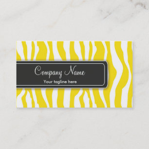 Cartão de visita amarelo feminino do impressão d