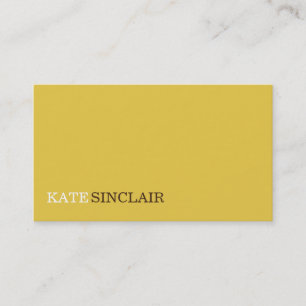Cartão De Visita Amarelo Minimalista Elegante