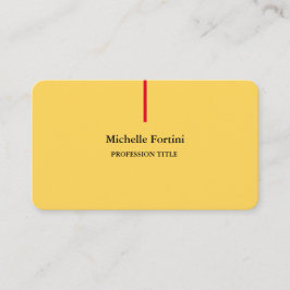 Cartão De Visita Amarelo Minimalista Simples Elegante Da Seda Premi