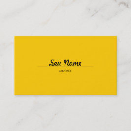Cartão De Visita Amarelo moderno