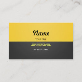 Cartão De Visita Amarelo Moderno