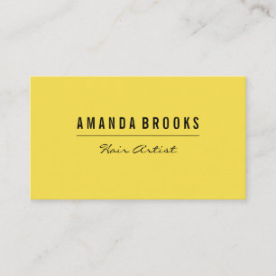Cartão De Visita Amarelo Moderno Simples