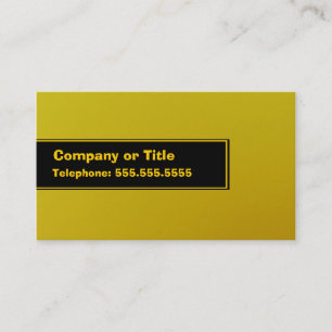 Cartão De Visita Amarelo no preto no amarelo