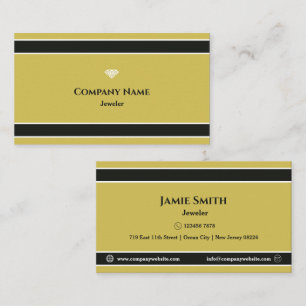 Cartão de visita amarelo Ouro profissional