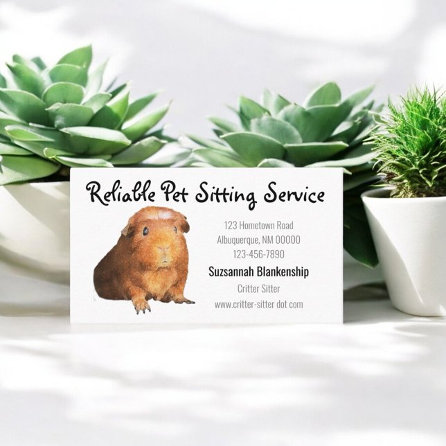 Cartão De Visita Amarra De Foto De Suíno Castanho Adorável (Single sided animal business card)