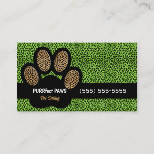 Cartão De Visita Amarra Personalizada De Pet De Impressão De Chita