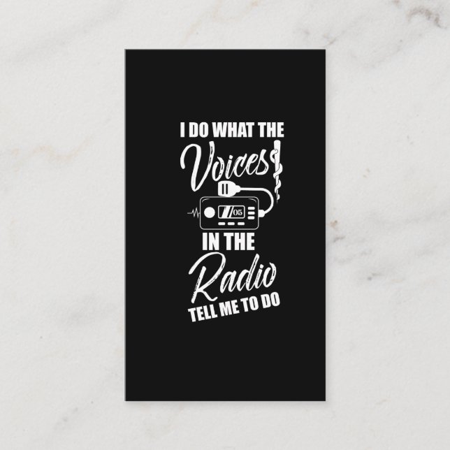 Cartão De Visita Ambulância de emergência de rádio de emergência EM (Frente)