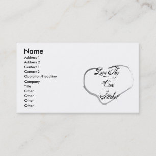 Cartão De Visita Ame Thy rebitador transversal