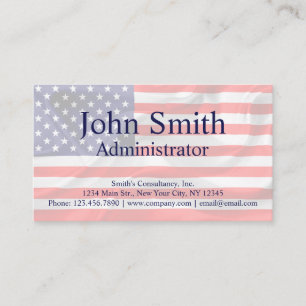 Cartão De Visita American Flag personalizável