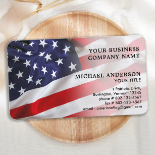 Cartão De Visita American Flag Professional Corporate Patriotic