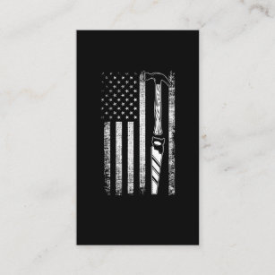 Cartão De Visita American Flag Woodworker USA Carpenter
