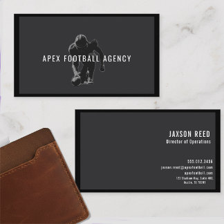 Cartão De Visita American Football Sports Management-modern