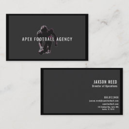 Cartão De Visita American Football Sports Management-Rising Red
