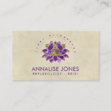 Ametista roxa luxuosa e ouro Lotus