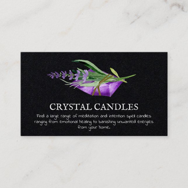 Cartão De Visita Ametyst Crystal Candin Intenção Spell Business C (Frente)