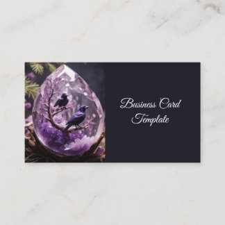 Cartão De Visita Ametyst Crystal - Crows Blackbird Ravens