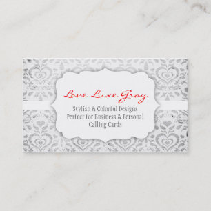 Cartão De Visita Amor Bizcard cinzento Luxe