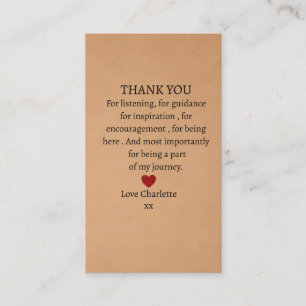 Cartão De Visita amor de agradecimento personalizado fofo 