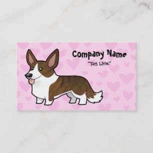 Cartão De Visita Amor do Corgi de Galês do casaco de lã