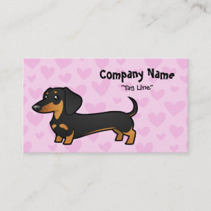 Cartão De Visita Amor do Dachshund (alise o casaco)