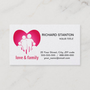 Cartão De Visita Amor e família