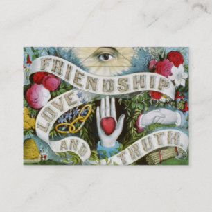 Cartão De Visita amor e verdade da amizade