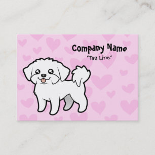 Cartão De Visita Amor maltês (filhote de cachorro cortado)