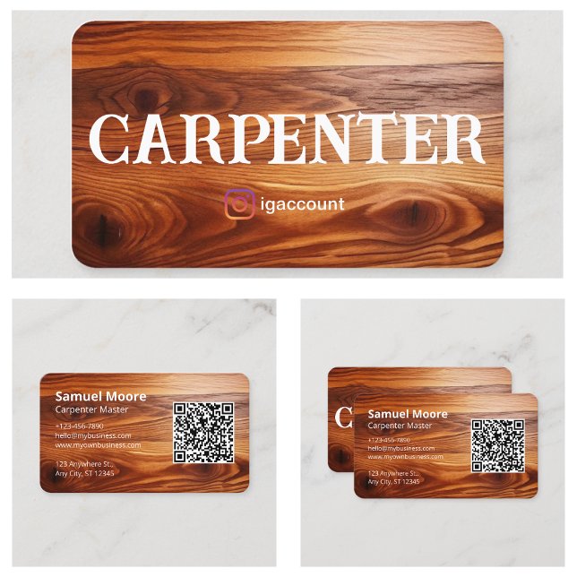 Cartão De Visita Amostra de Carpinteiro (Carpenter Sample Business Card
)