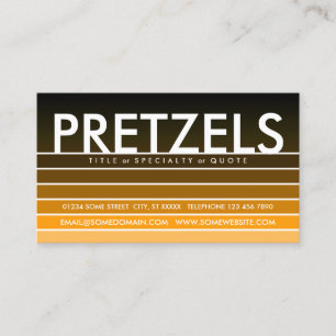 Cartão De Visita Amostra laranja PRETZELS