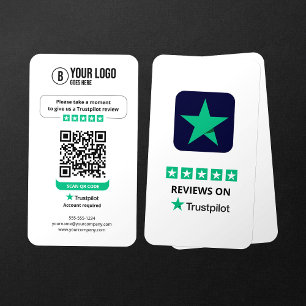 Cartão De Visita Análise de Negócios Link Avaliações Trustpilot Cód