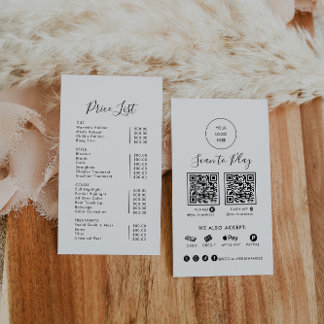 Cartão De Visita Análise Formal Simples Moderna para Pagar Lista de