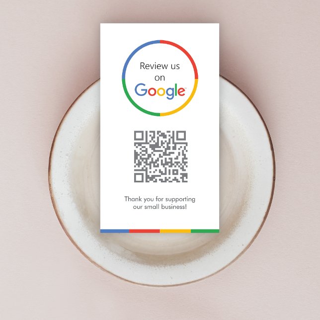 Cartão De Visita Análises do Google | Business Review Link QR Code (Criador carregado)