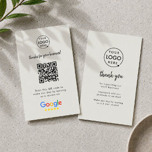 Cartão De Visita Análises do Google   Business Review Us Cinza Códi