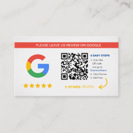 Cartão De Visita Análises do Google | Código de QR comercial Obriga