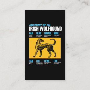 Cartão De Visita Anatomia de um cão do Wolfhound irlandês - amante