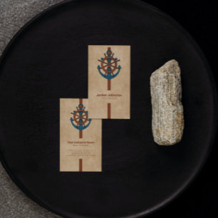 Cartão De Visita Anchor E Fundo De Porte Do Navio