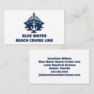 Cartão De Visita Âncora Náutica Personalizada Barco Capitão Marinhe