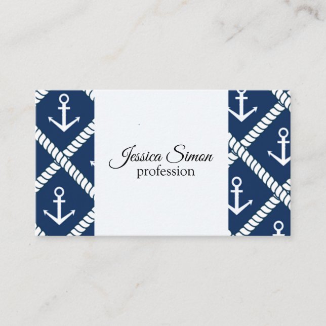 Cartão De Visita Âncoras E Cabos (Frente)