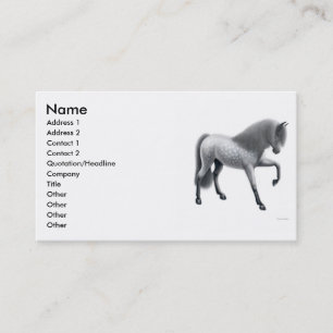 Cartão de visita andaluz cinzento do cavalo