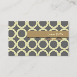 Cartão De Visita Anéis de Mod PixDezines {fundo personalizável}