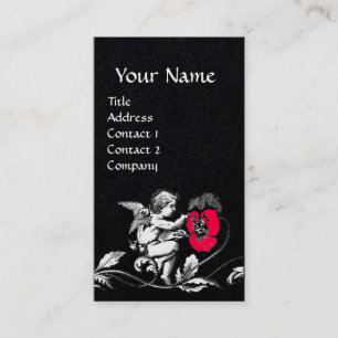 Cartão De Visita ANGEL PINTANDO UMA FLORESTA DE PINCO,Papel preto M