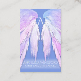 Cartão De Visita Angel Wings Dreamy Pink Soft Blue