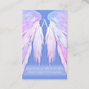 Cartão De Visita Angel Wings Dreamy Pink Soft Blue