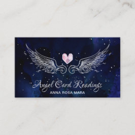 Cartão De Visita *~* Angel Wings Starry Night Sky Crystal Heart