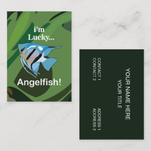 Cartão De Visita Angelfish Água fresca Aquarista Sortudo