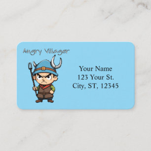 Cartão De Visita Angry Villager Pitchfork Thunder_Cove